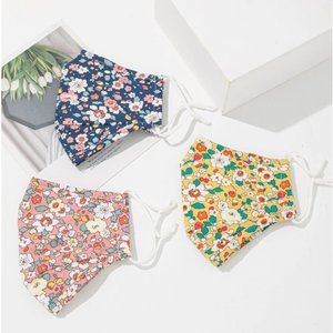 Three Pack Flower Face Mask